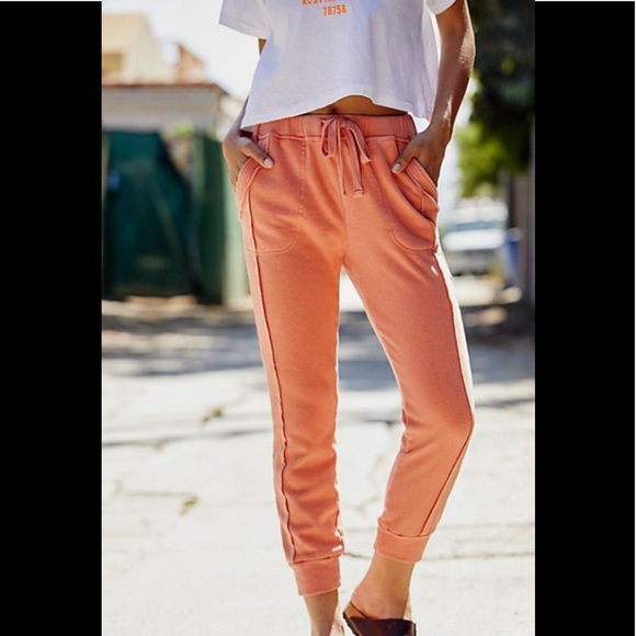 Free People Pants - Free People Work It Out Jogger Orange